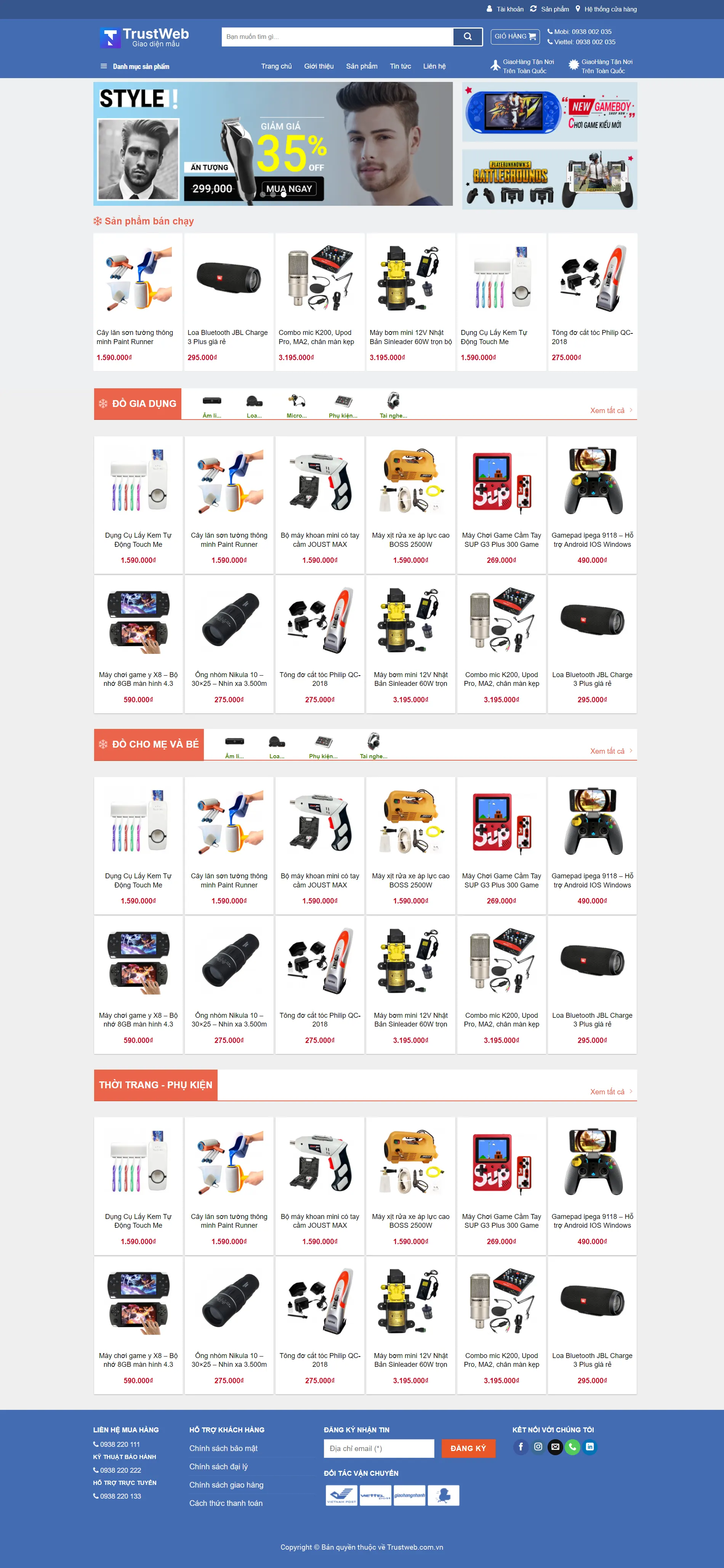 THIET KE WEBSITE TRUSTWEB