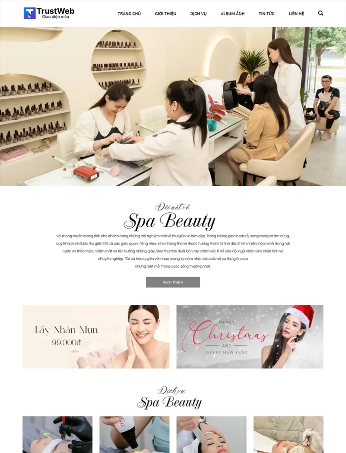 thiet ke website spa tham my 3