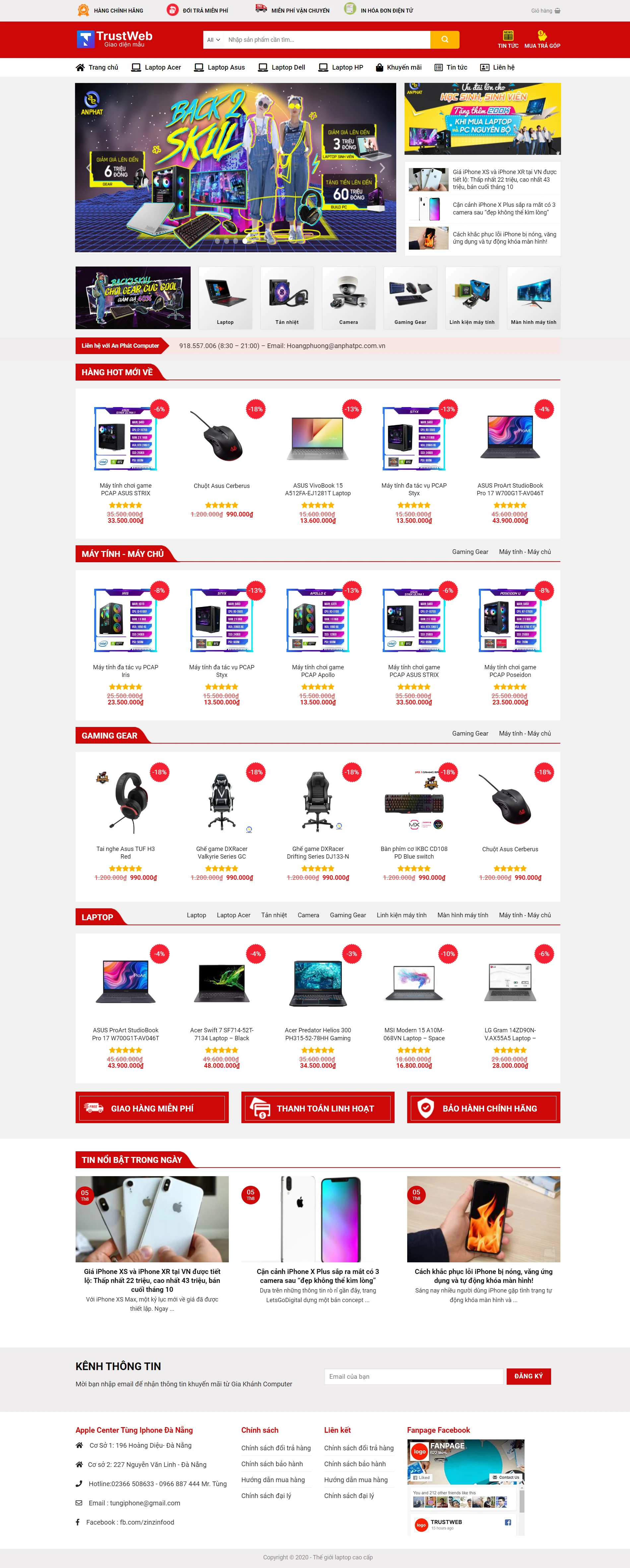 THIET KE WEBSITE TRUSTWEB